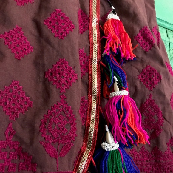 Brown Indie Tassel Skirt - Picture 6 of 7